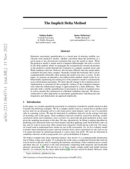 The Implicit Delta Method