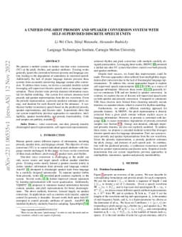 A unified one-shot prosody and speaker conversion system with
  self-supervised discrete speech units
