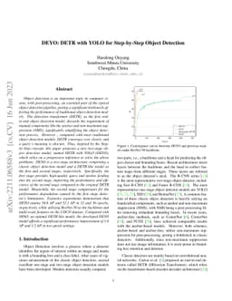DEYO: DETR with YOLO for Step-by-Step Object Detection