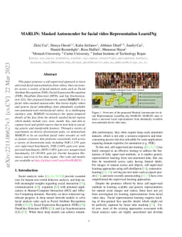 MARLIN: Masked Autoencoder for facial video Representation LearnINg