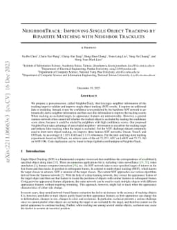 NeighborTrack: Improving Single Object Tracking by Bipartite Matching
  with Neighbor Tracklets