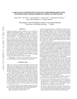 Large-scale Contrastive Language-Audio Pretraining with Feature Fusion
  and Keyword-to-Caption Augmentation