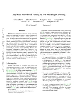 Large-Scale Bidirectional Training for Zero-Shot Image Captioning