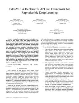EdnaML: A Declarative API and Framework for Reproducible Deep Learning