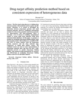 Drug-target affinity prediction method based on consistent expression of
  heterogeneous data