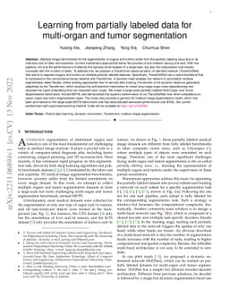 Learning from partially labeled data for multi-organ and tumor
  segmentation