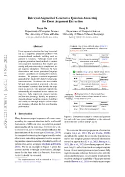 Retrieval-Augmented Generative Question Answering for Event Argument
  Extraction