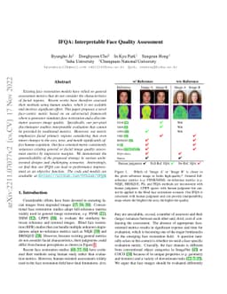 IFQA: Interpretable Face Quality Assessment