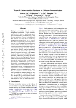 Towards Understanding Omission in Dialogue Summarization