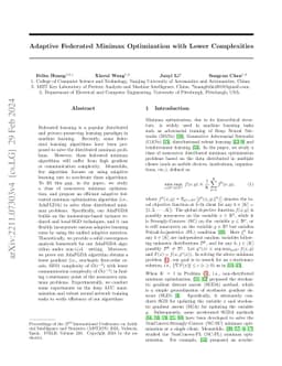 Adaptive Federated Minimax Optimization with Lower Complexities