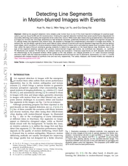 Detecting Line Segments in Motion-blurred Images with Events