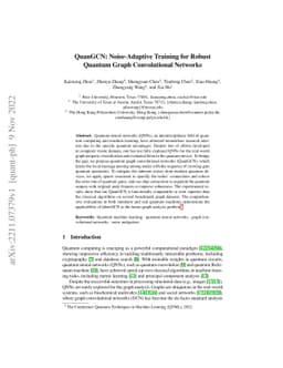 QuanGCN: Noise-Adaptive Training for Robust Quantum Graph Convolutional
  Networks