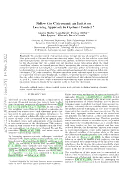 Follow the Clairvoyant: an Imitation Learning Approach to Optimal
  Control