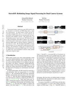 StereoISP: Rethinking Image Signal Processing for Dual Camera Systems