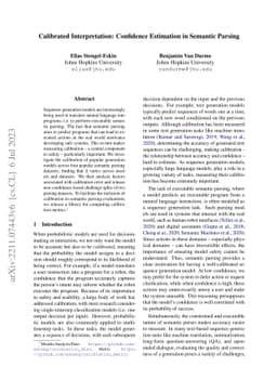 Calibrated Interpretation: Confidence Estimation in Semantic Parsing