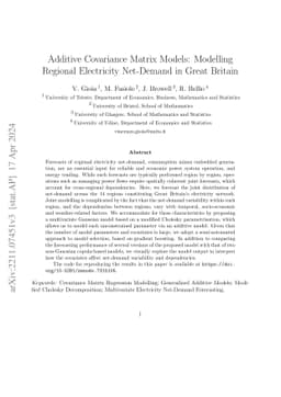 Additive Covariance Matrix Models: Modelling Regional Electricity
  Net-Demand in Great Britain