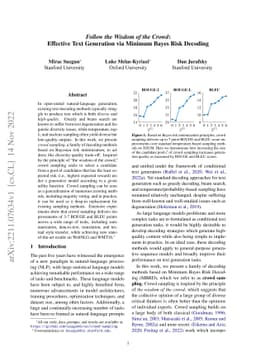 Follow the Wisdom of the Crowd: Effective Text Generation via Minimum
  Bayes Risk Decoding