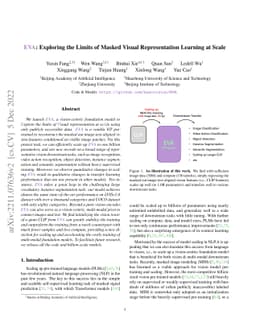 EVA: Exploring the Limits of Masked Visual Representation Learning at
  Scale