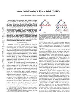 Monte Carlo Planning in Hybrid Belief POMDPs