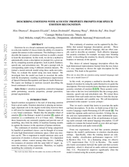 Describing emotions with acoustic property prompts for speech emotion
  recognition
