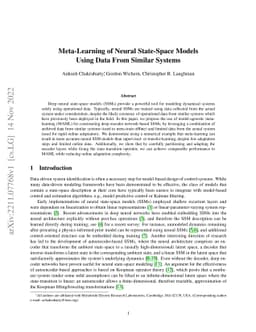 Meta-Learning of Neural State-Space Models Using Data From Similar
  Systems