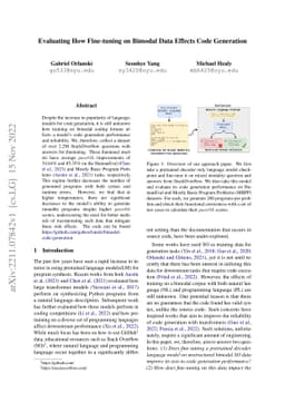 Evaluating How Fine-tuning on Bimodal Data Effects Code Generation