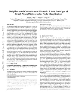 Neighborhood Convolutional Network: A New Paradigm of Graph Neural
  Networks for Node Classification