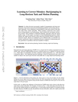 Learning to Correct Mistakes: Backjumping in Long-Horizon Task and
  Motion Planning