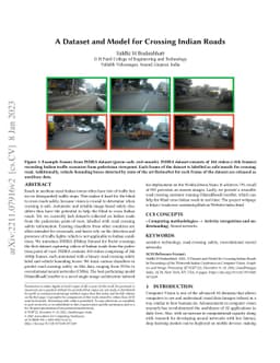 A Dataset and Model for Crossing Indian Roads