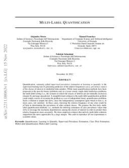 Multi-Label Quantification