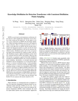 Knowledge Distillation for Detection Transformer with Consistent
  Distillation Points Sampling