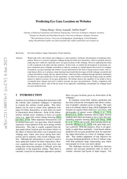 Predicting Eye Gaze Location on Websites