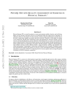 PhysiQ: Off-site Quality Assessment of Exercise in Physical Therapy