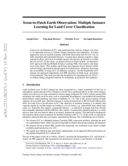 Scene-to-Patch Earth Observation: Multiple Instance Learning for Land
  Cover Classification
