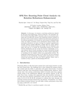 SPE-Net: Boosting Point Cloud Analysis via Rotation Robustness
  Enhancement