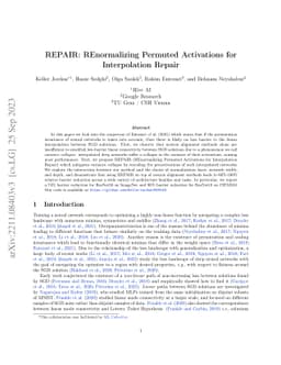 REPAIR: REnormalizing Permuted Activations for Interpolation Repair