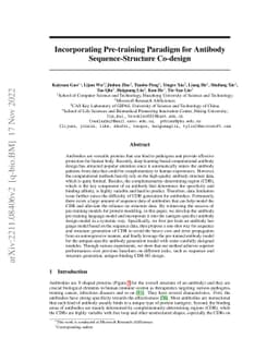 Incorporating Pre-training Paradigm for Antibody Sequence-Structure
  Co-design
