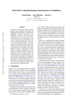 ED-FAITH: Evaluating Dialogue Summarization on Faithfulness
