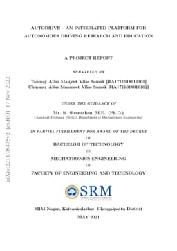 AutoDRIVE -- Technical Report