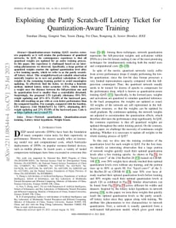 Exploiting the Partly Scratch-off Lottery Ticket for Quantization-Aware
  Training