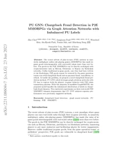 PU GNN: Chargeback Fraud Detection in P2E MMORPGs via Graph Attention
  Networks with Imbalanced PU Labels