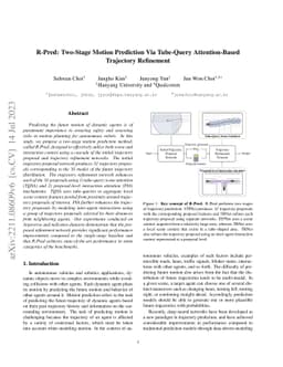 R-Pred: Two-Stage Motion Prediction Via Tube-Query Attention-Based
  Trajectory Refinement