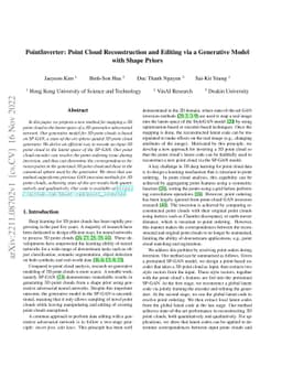 PointInverter: Point Cloud Reconstruction and Editing via a Generative
  Model with Shape Priors