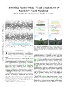 Improving Feature-based Visual Localization by Geometry-Aided Matching