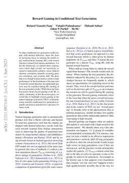 Reward Gaming in Conditional Text Generation