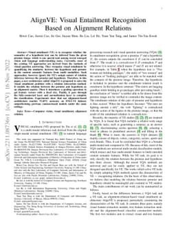 AlignVE: Visual Entailment Recognition Based on Alignment Relations