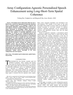 Array Configuration-Agnostic Personalized Speech Enhancement using
  Long-Short-Term Spatial Coherence