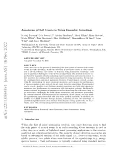 Annotation of Soft Onsets in String Ensemble Recordings