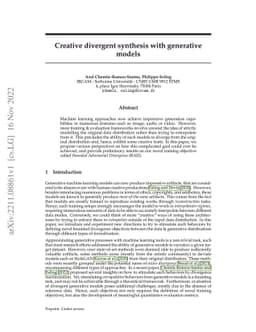 Creative divergent synthesis with generative models