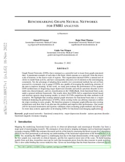 Benchmarking Graph Neural Networks for FMRI analysis